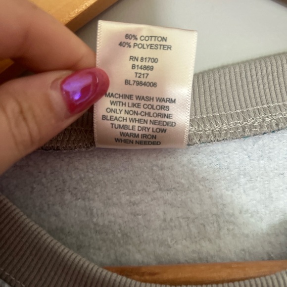 Blair Teal and Gray Snowflake Patterned Crew Neck Sweater M - Picture 3 of 7